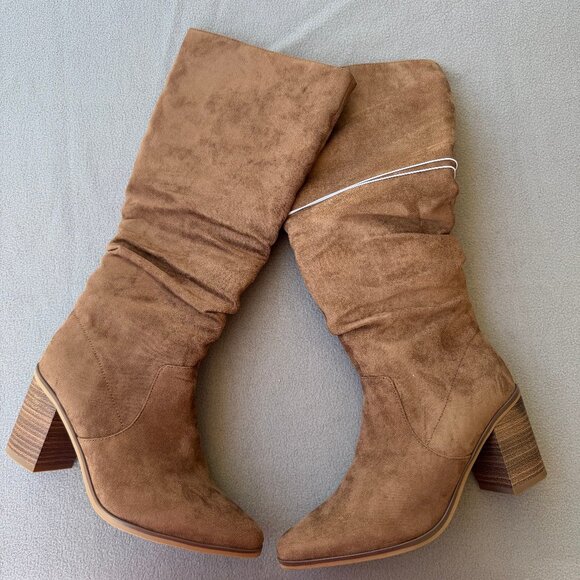 Women's Junie Tall Boots - Universal Thread Taupe 6.5 - Picture 8 of 9